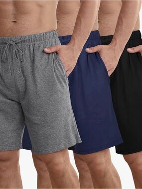 NEW Gray, Blue, and Black cotton Shorts